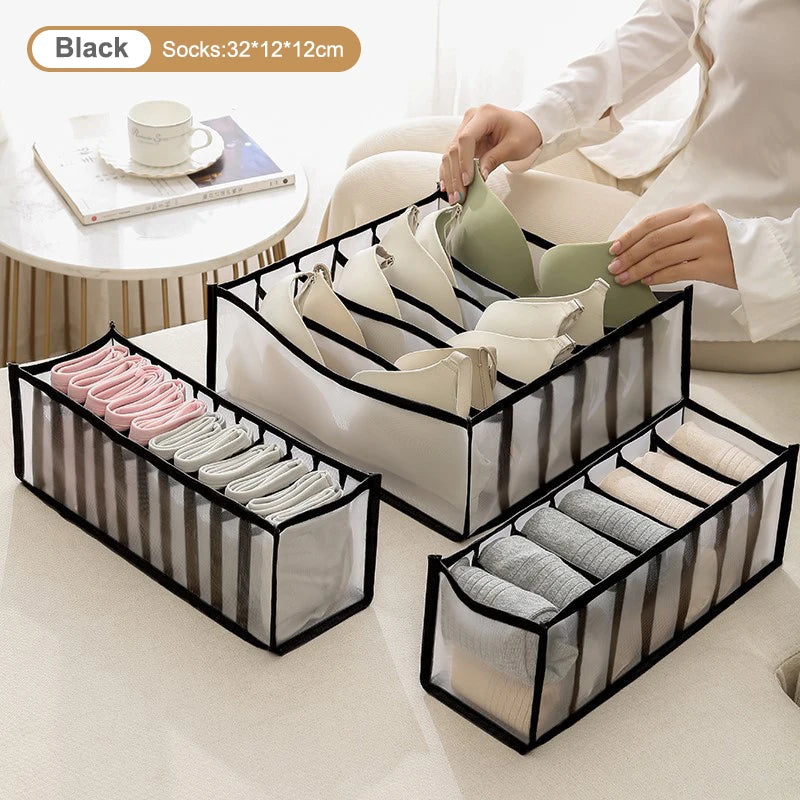 Folding Fabric Drawer Storage Box – Underwear & Socks