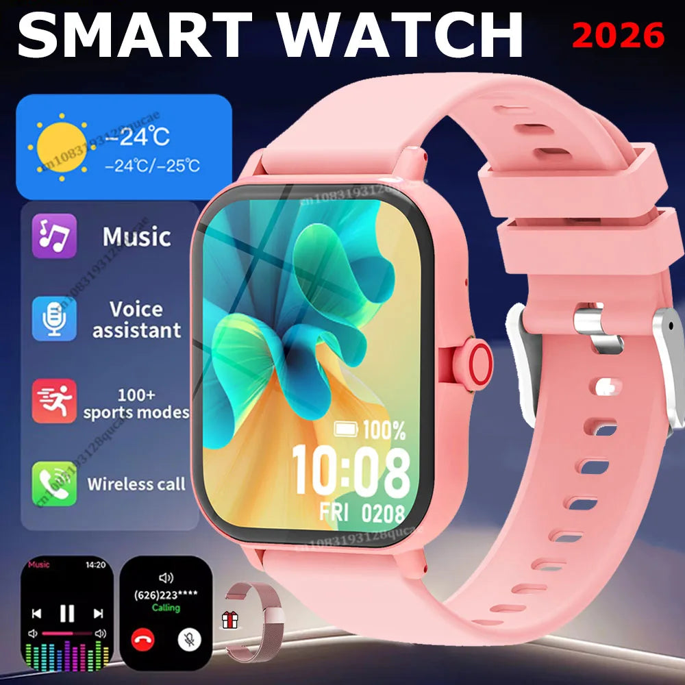 Smart Watch 1.83" Bluetooth Calls Heart Rate Fitness Tracker