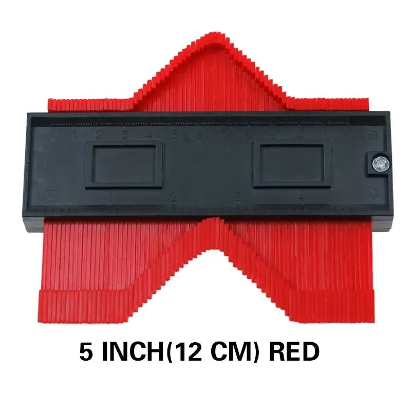 Contour Gauge Duplicator – Profile Measuring Tool for Tile & Wood Peaceful Pleasures Health and Wellness GZ033-5 Inch Red