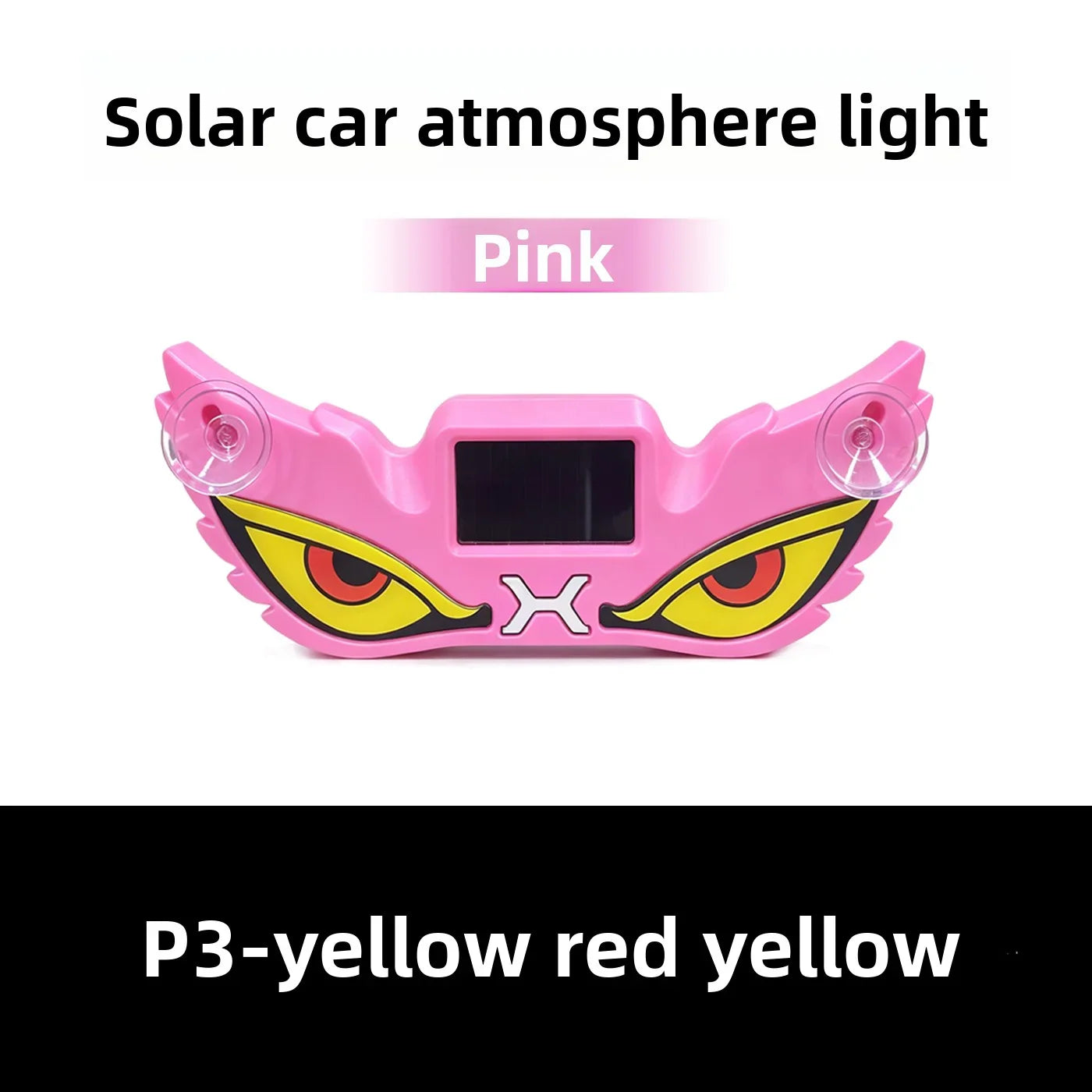Solar USB Demon Eye LED Car Strobe Light | Suction Cup