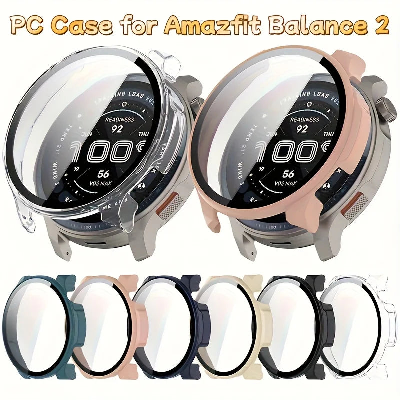 Full Protective Case Made of PC Tempered Glass for Huami Amazfit Balance 2 Smartwatch Peaceful Pleasures Health and Wellness