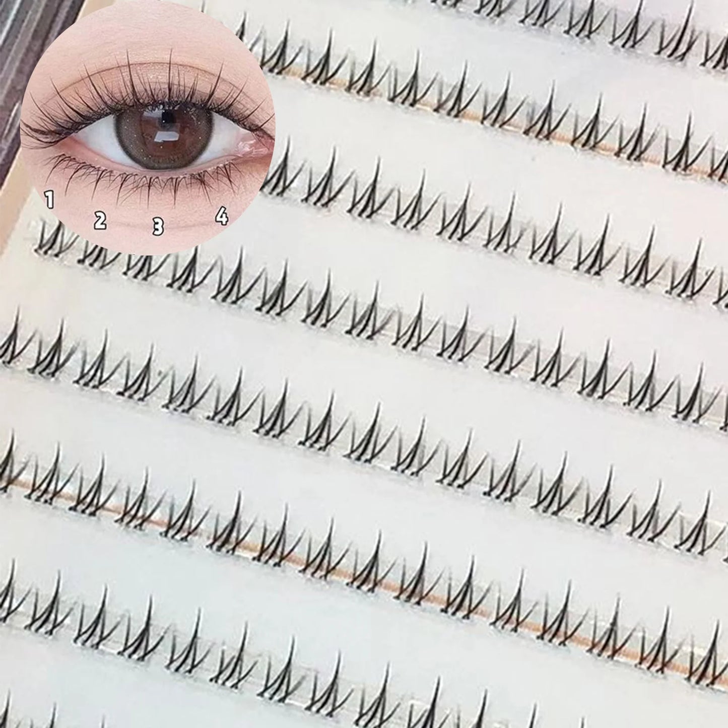 Cat Paw Lower Cluster Lash Extensions – Transparent Band