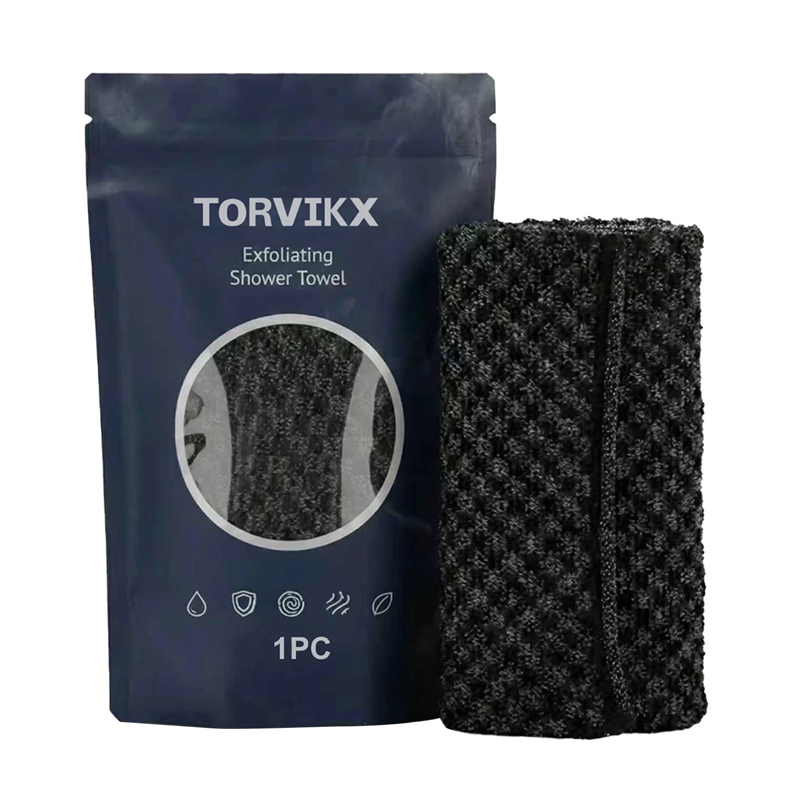 Exfoliating Shower Towel Exfoliating Skin Bath Towel,Premium Scrub Wash Cloth For Body Face Exfoliating Washcloth For Men Woman Peaceful Pleasures Health and Wellness 1Pc