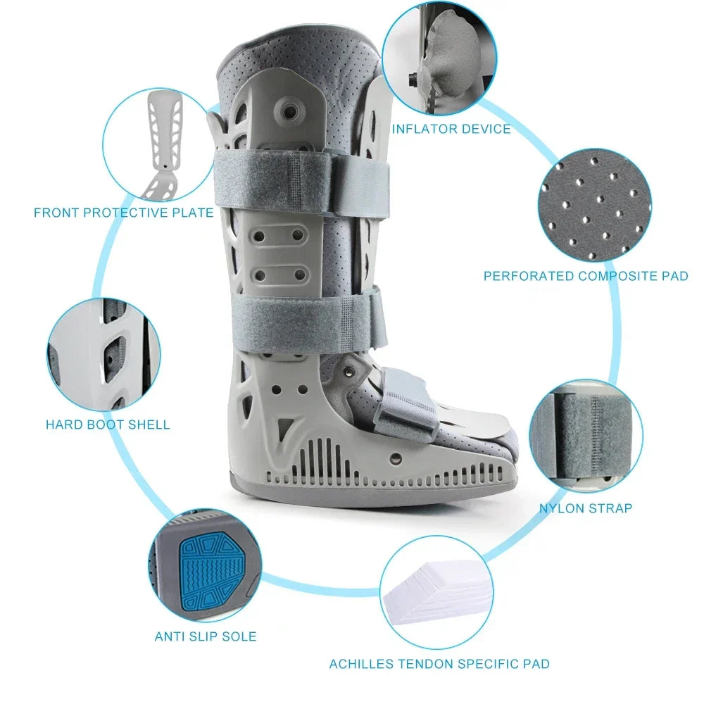 Inflatable Walking Boot,Air Cam Walker Fracture Boot Orthopaedic Boot for Sprained,Air Walker Brace for Broken Foot Achilles Peaceful Pleasures Health and Wellness