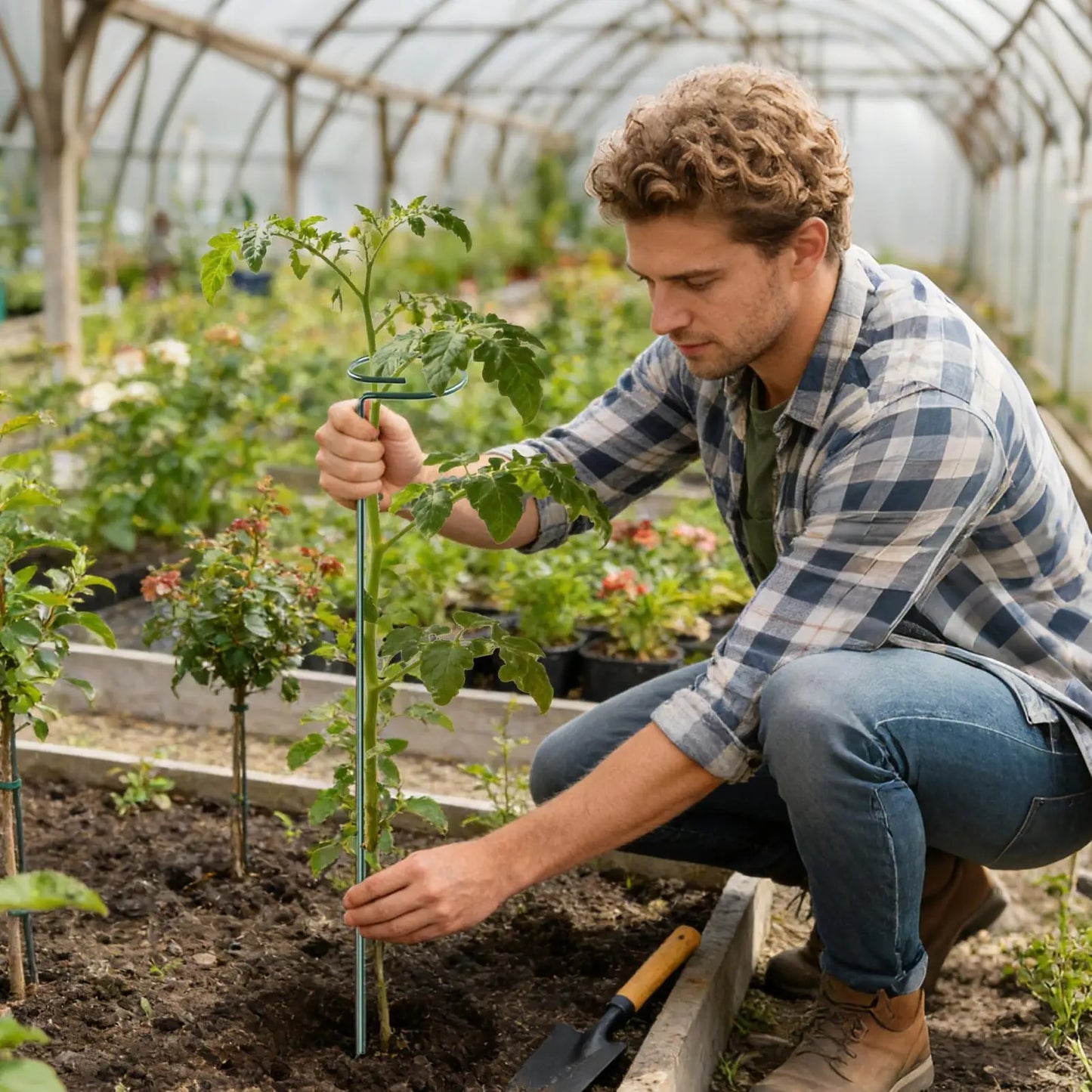 Reusable Ring Plant Stakes | Indoor & Outdoor Flower Support