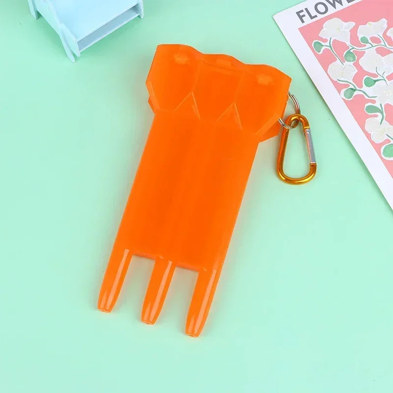 Portable Transparent Dart Box Case | Universal ABS Dart Holder Dart Storage Case Peaceful Pleasures Health and Wellness Orange