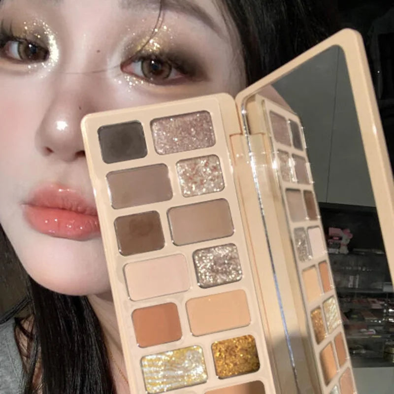 DIKALU 16-Color Eyeshadow Palette – Matte, Shimmer & Glitter