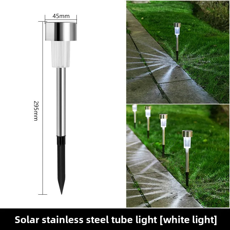 Solar Stainless Steel Pathway Lights | Waterproof Garden Stake