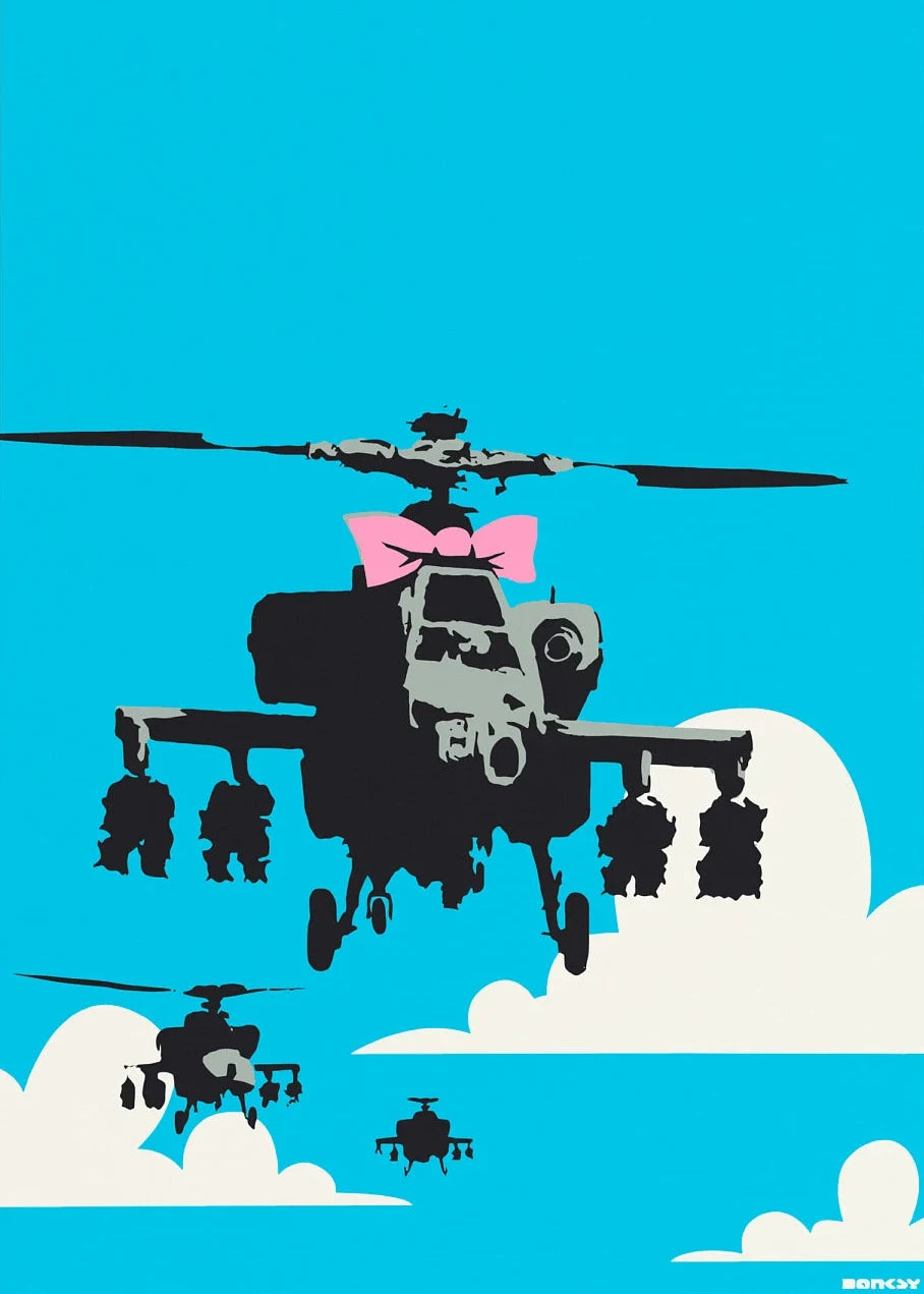 Banksy Graffiti Canvas Print | Anti-War Street Art Wall Poster Canvas Wall Art Print Peaceful Pleasures Health and Wellness 5 30x40cm Unframed