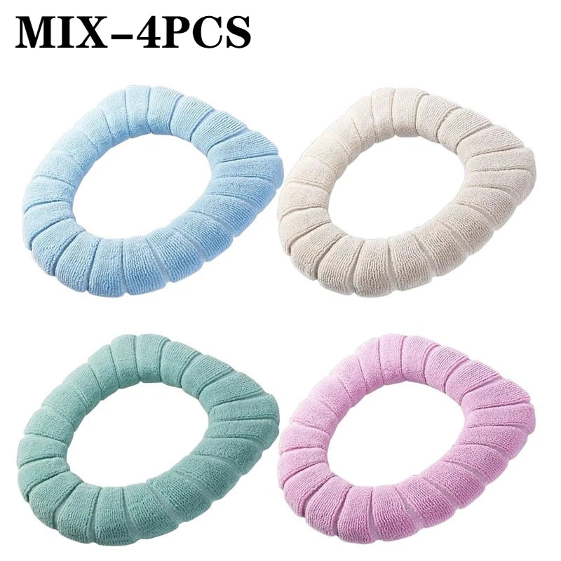 Plush Toilet Seat Cover Cushion – Warm Soft Pad 1/2/4 PCS