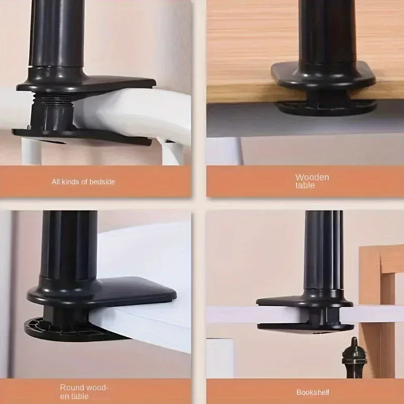 360° Tablet Holder Clamp Mount for iPad & iPhone 4.7–12.9" No Drill