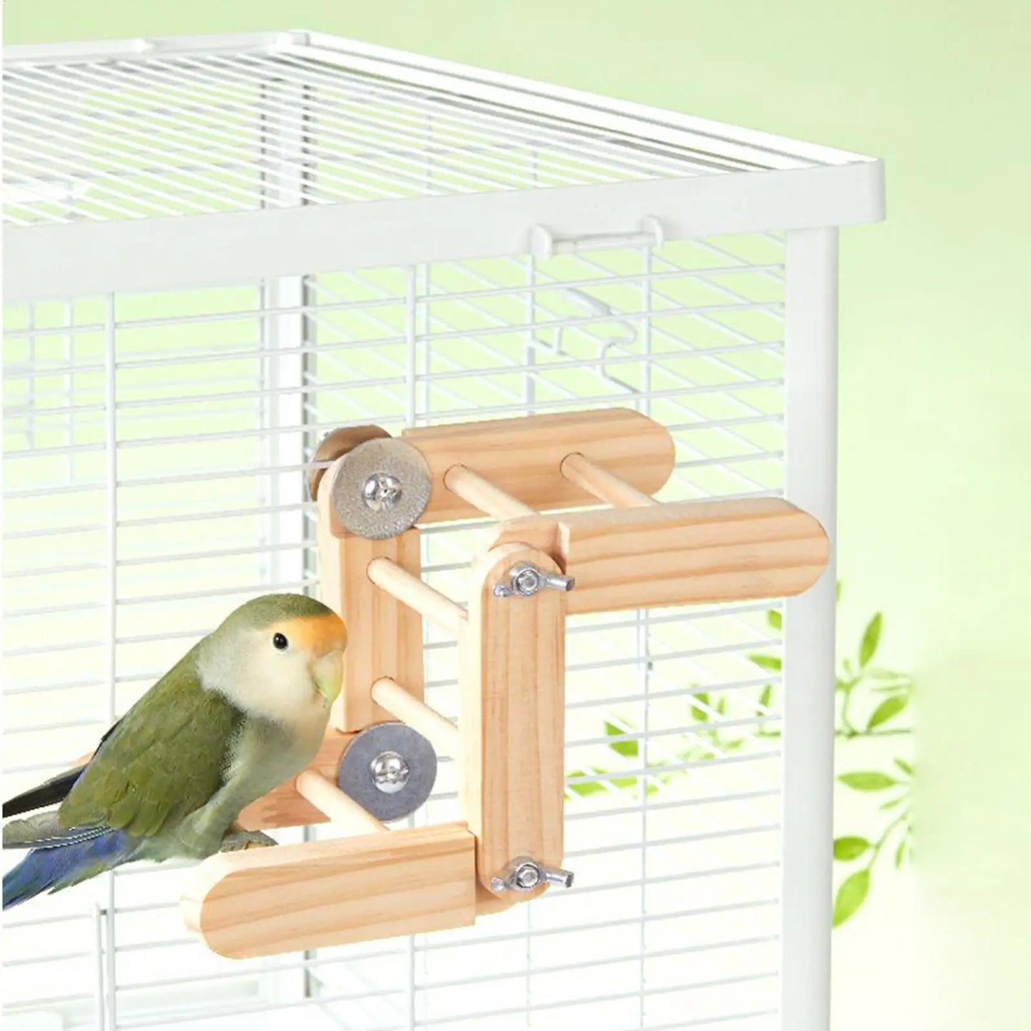 Natural Wooden Bird Climbing Ladder | Parakeet & Conure Toy