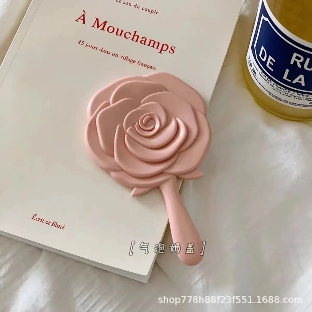 Portable Rose Pocket Makeup Mirror | Folding Compact Mirror