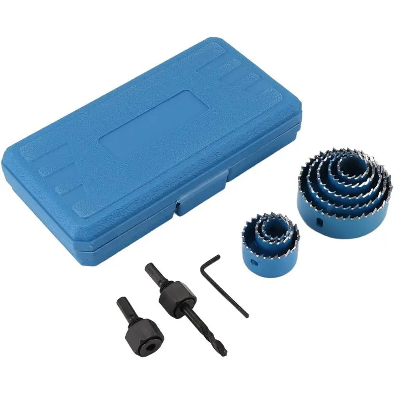 A36T-11Pcs/Set Hole Saw Cutting Set Kit 19-64Mm Wood Metal Alloys Circular Round With Case Woodworking Hole Opener Peaceful Pleasures Health and Wellness