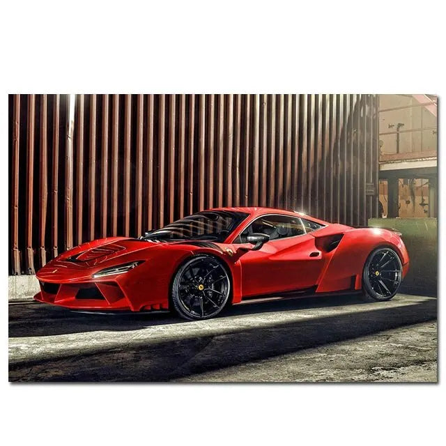 Supercar Canvas Wall Art | Sport Car Poster for Living Room Canvas Wall Art Peaceful Pleasures Health and Wellness 12 40x50cm Unframed