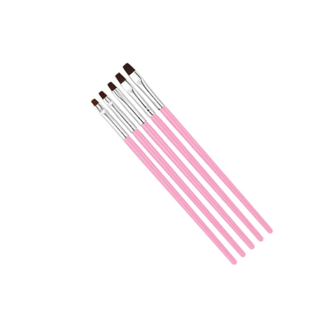 5-Piece Dental Resin Brush Pen Set | Nylon Flat Head Tips