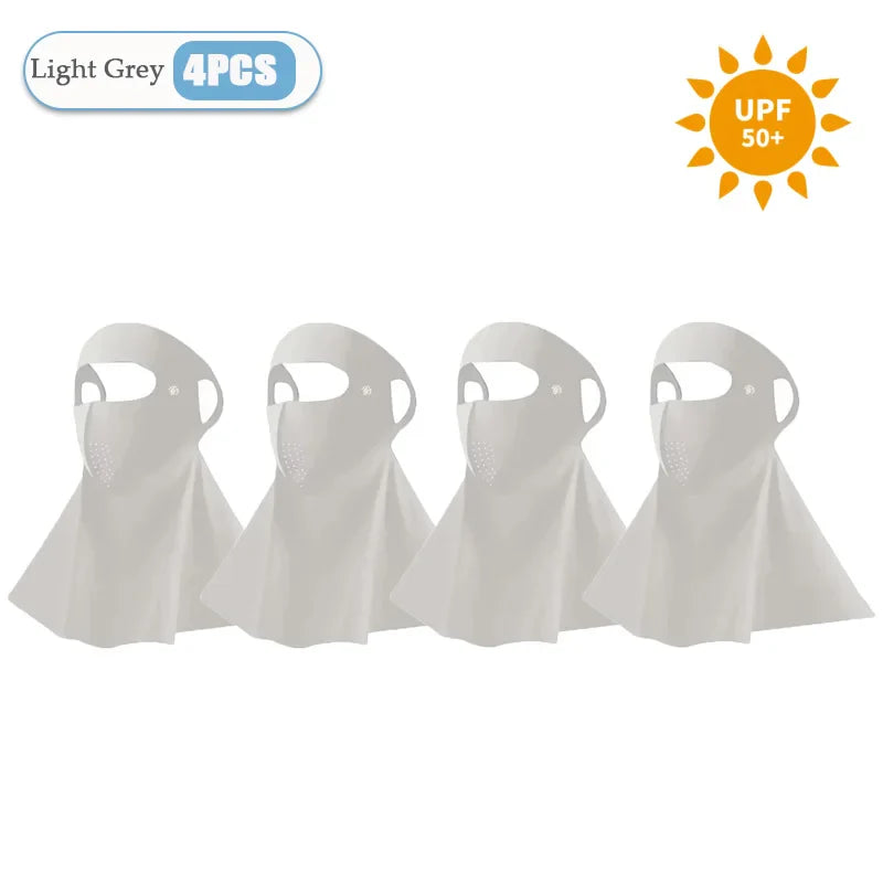 3D Ice Silk Sun Face Mask UPF50+ UV Balaclava for Cycling
