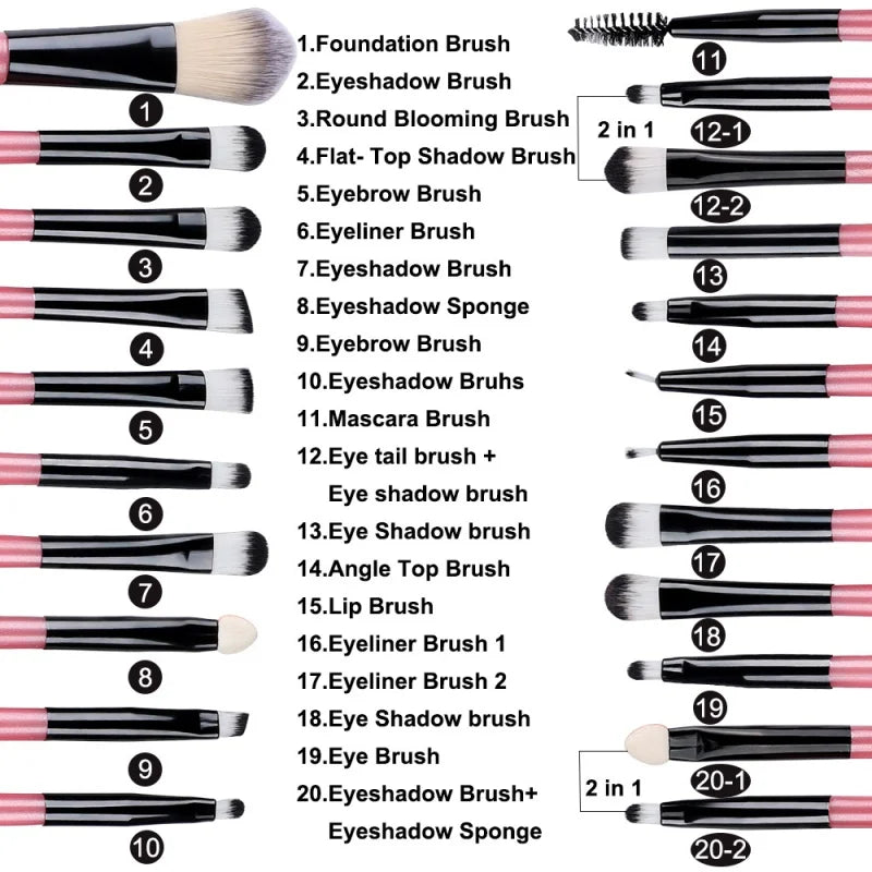 RUNTOIN 20Pcs Eyeshadow Brush Set – Blending & Shader Eyeshadow Brush Set Peaceful Pleasures Health and Wellness