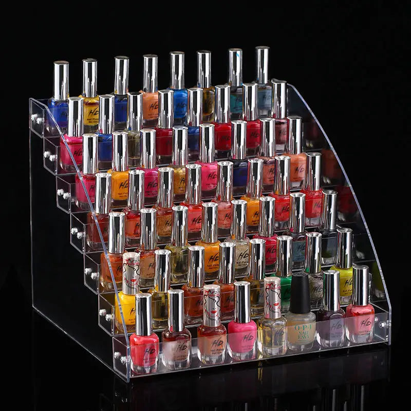 Acrylic Ladder Display Rack – Nail Polish & Makeup Organizer