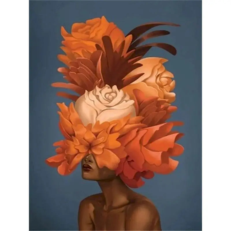 Paint by Numbers Kit Flower Girl – 60×75cm Canvas Art Set