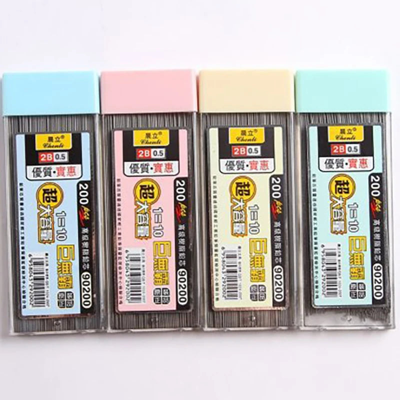 200Pcs 2B Mechanical Pencil Lead Refills 0.5mm & 0.7mm Drawing
