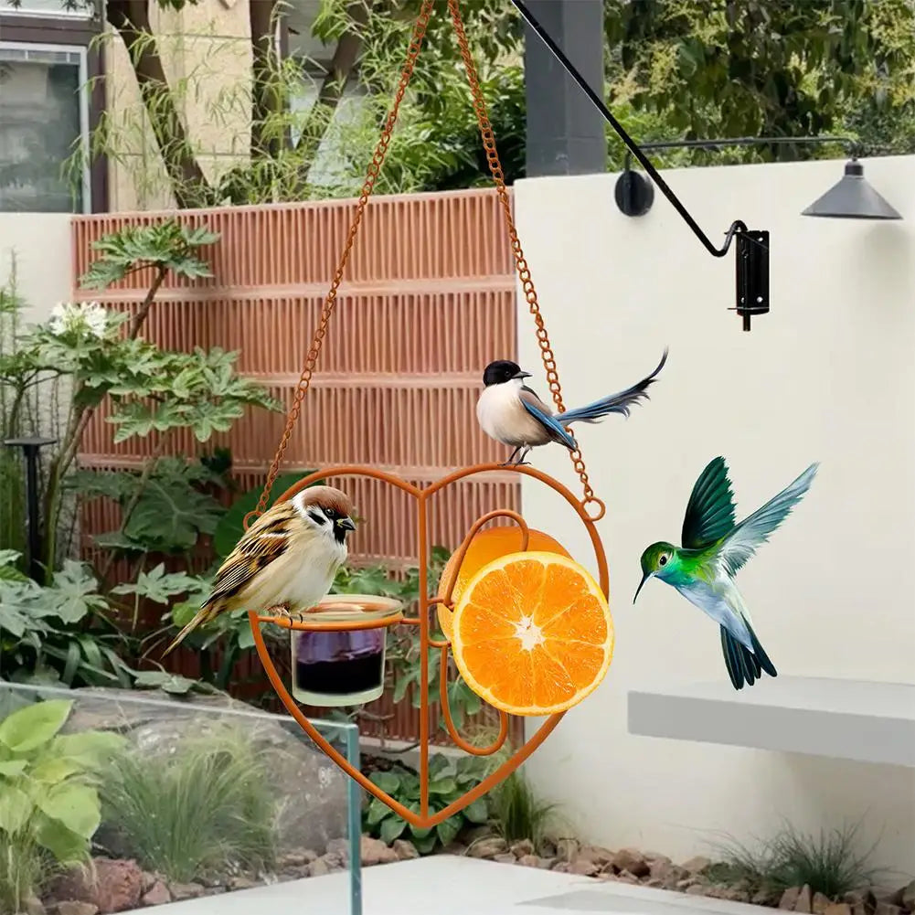 Jelly Feeder Tray Bird Feeder Orange Holder Hanging Design Hanging Bird Feeder Inspired Design Hummingbird Feeder Garden Use Peaceful Pleasures Health and Wellness