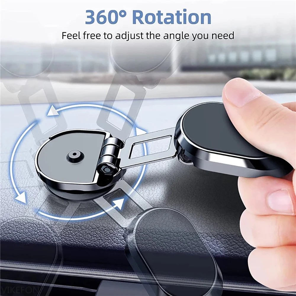 1080° Magnetic Car Phone Holder – Dashboard & Vent Mount
