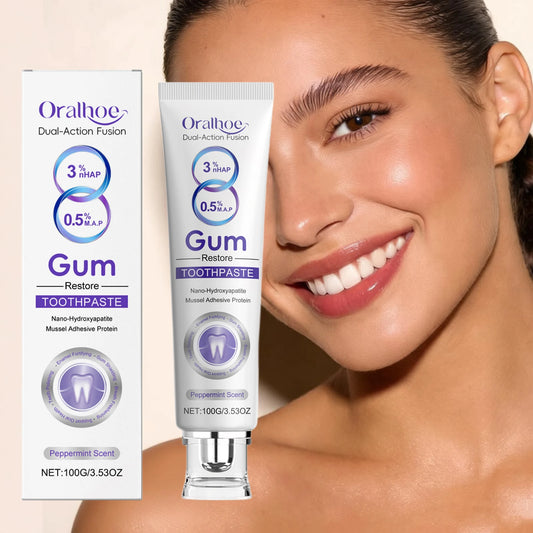Nano Hydroxyapatite Toothpaste Restores White Teeth Alleviate Gum Bleeding Reduce Plaque Remove Oral Odor Gum Repair Toothpaste Peaceful Pleasures Health and Wellness