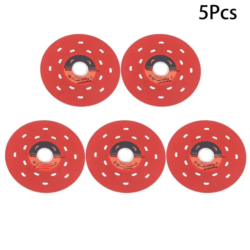 Multi-hole Design 4-inch 100mm Cutting Grinding Discs Vacuum Brazed Saw Blade Tile Grinder Blade For Metal Wood PVC Pipes Peaceful Pleasures Health and Wellness 5pcs