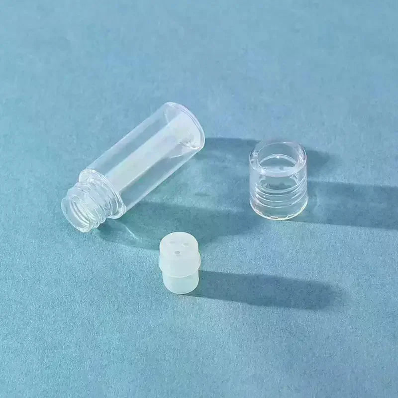 5Pcs Mini Clear 3ml Empty Loose Powder Container Plastic Bottle With 3-hole Plug Sifter Refillable For Eye Shadow Cosmetic Peaceful Pleasures Health and Wellness