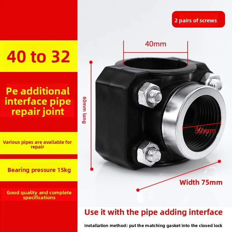 Clamp Saddle Drain Valve 20–50mm Pipe Quick-Connect Fitting