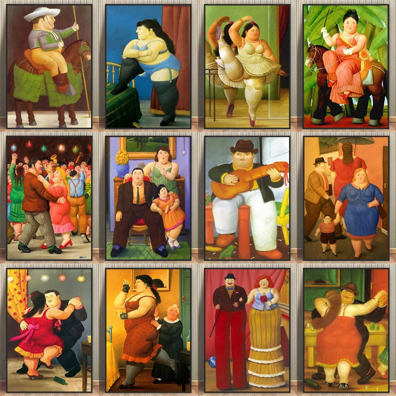 Fernando Botero Women Dancing Circus Canvas Wall Art Print