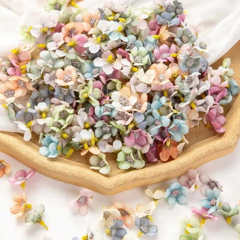 50/100 Pcs Silk Daisy Flower Heads – Multicolor Wedding DIY Decor