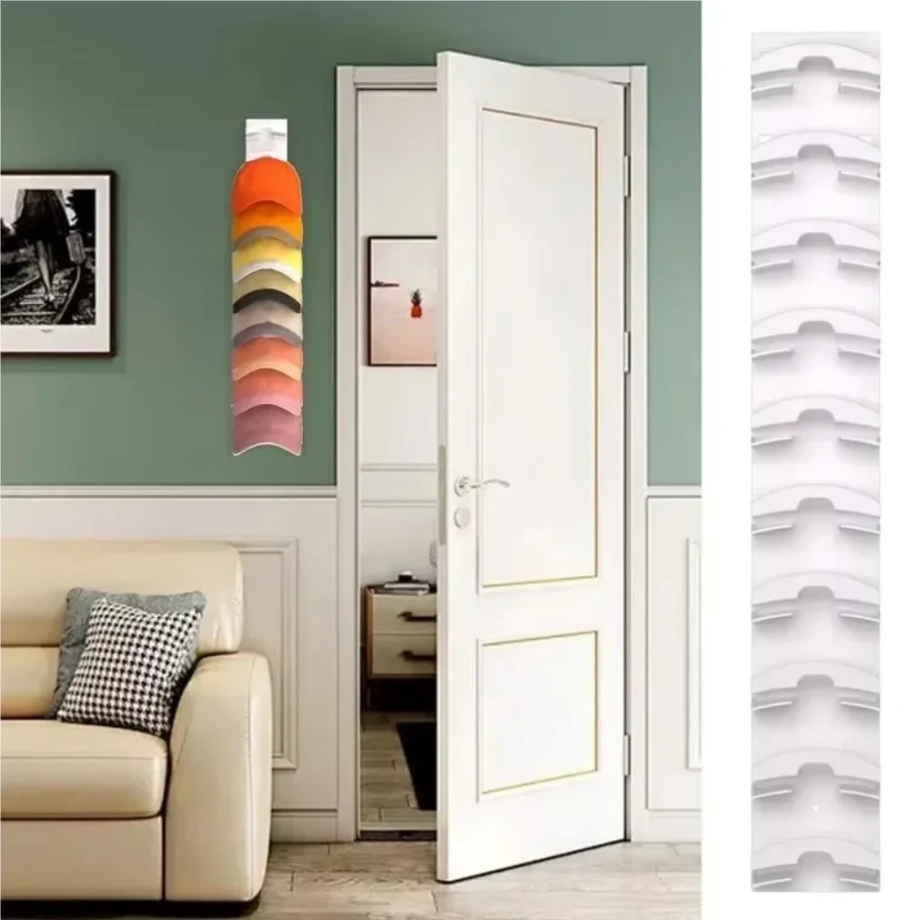 10-Grid Wall Mounted Hat Rack – Space-Saving Cap Organizer