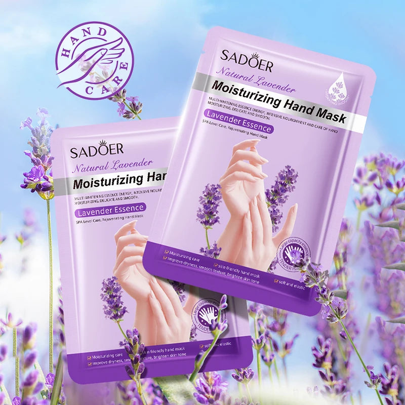 SADOER Lavender Hand Mask – Hydrating, Whitening & Anti-Aging