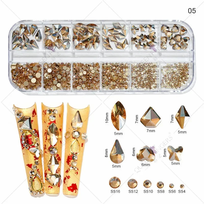 Pearl Rhinestone Nail Gems & Caviar Beads ~500pcs | Nail Art