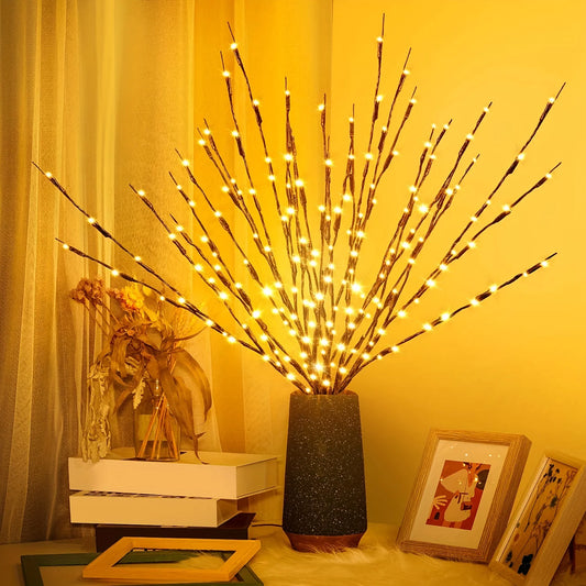 LED Bendable Twig Branch Lights | Battery Powered Home Decor Decorative Branch Light Peaceful Pleasures Health and Wellness