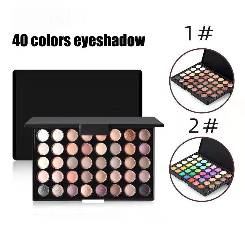 40-Color Glitter & Matte Eyeshadow Palette | Earth Tones