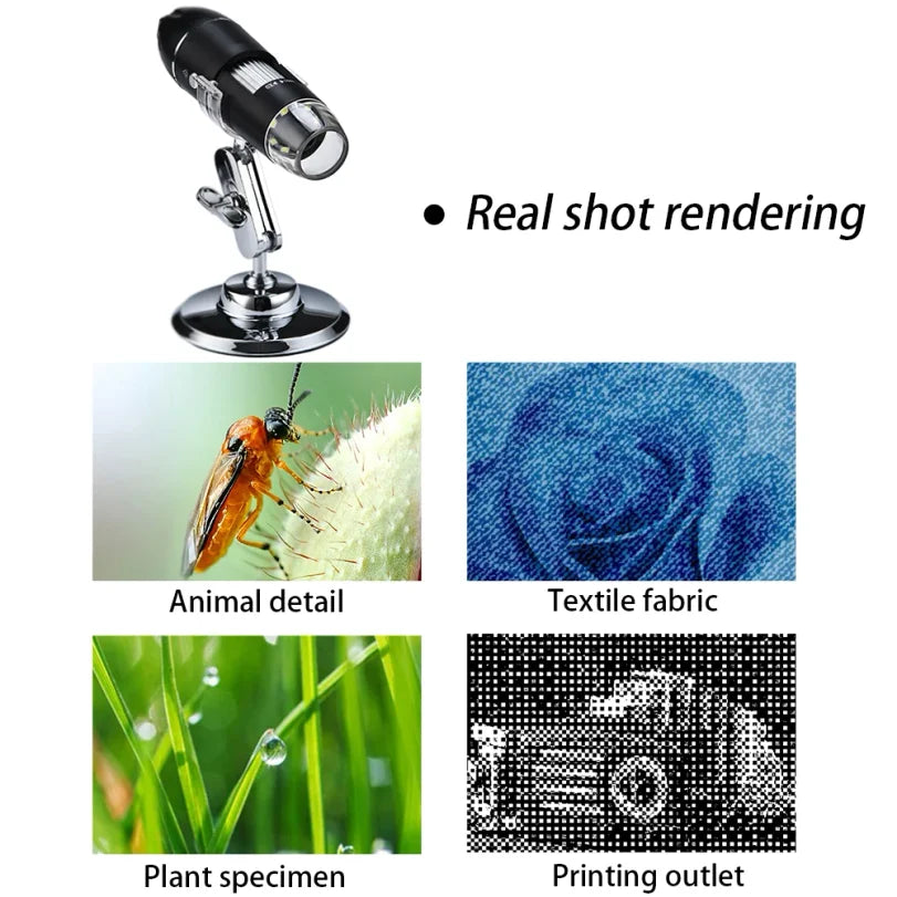 1600X USB Digital Microscope Camera with LED for Soldering