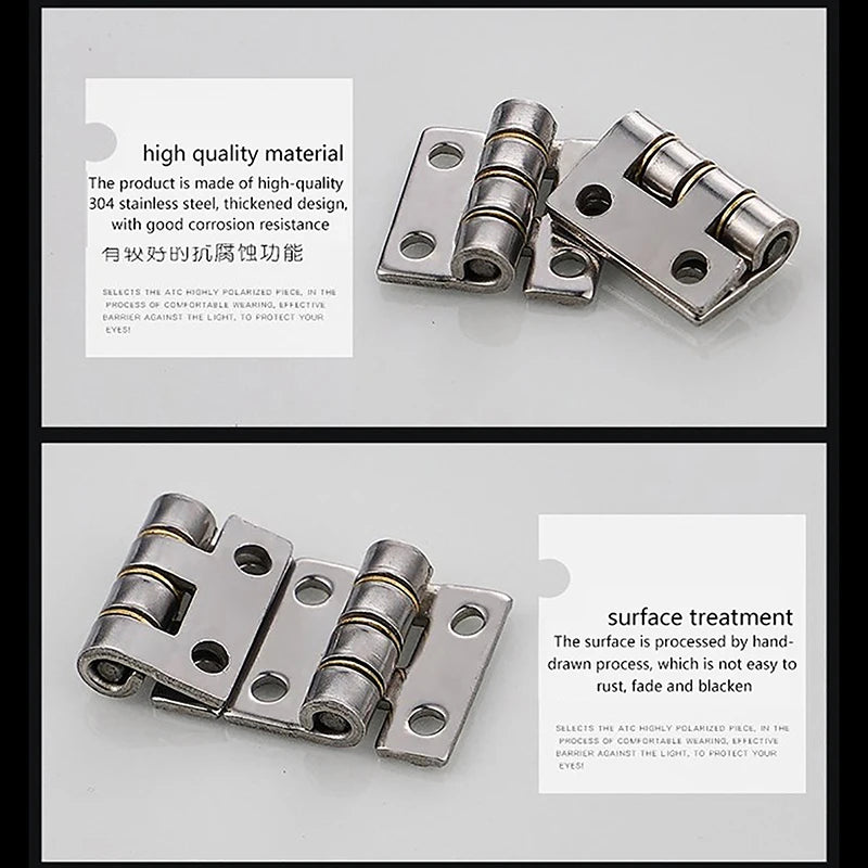 New Thicken 304 Stainless Steel Miniature Loose Small Hinge Quality Durable Flat Silent Hinge For Aluminum Doors Bathroom Door Peaceful Pleasures Health and Wellness