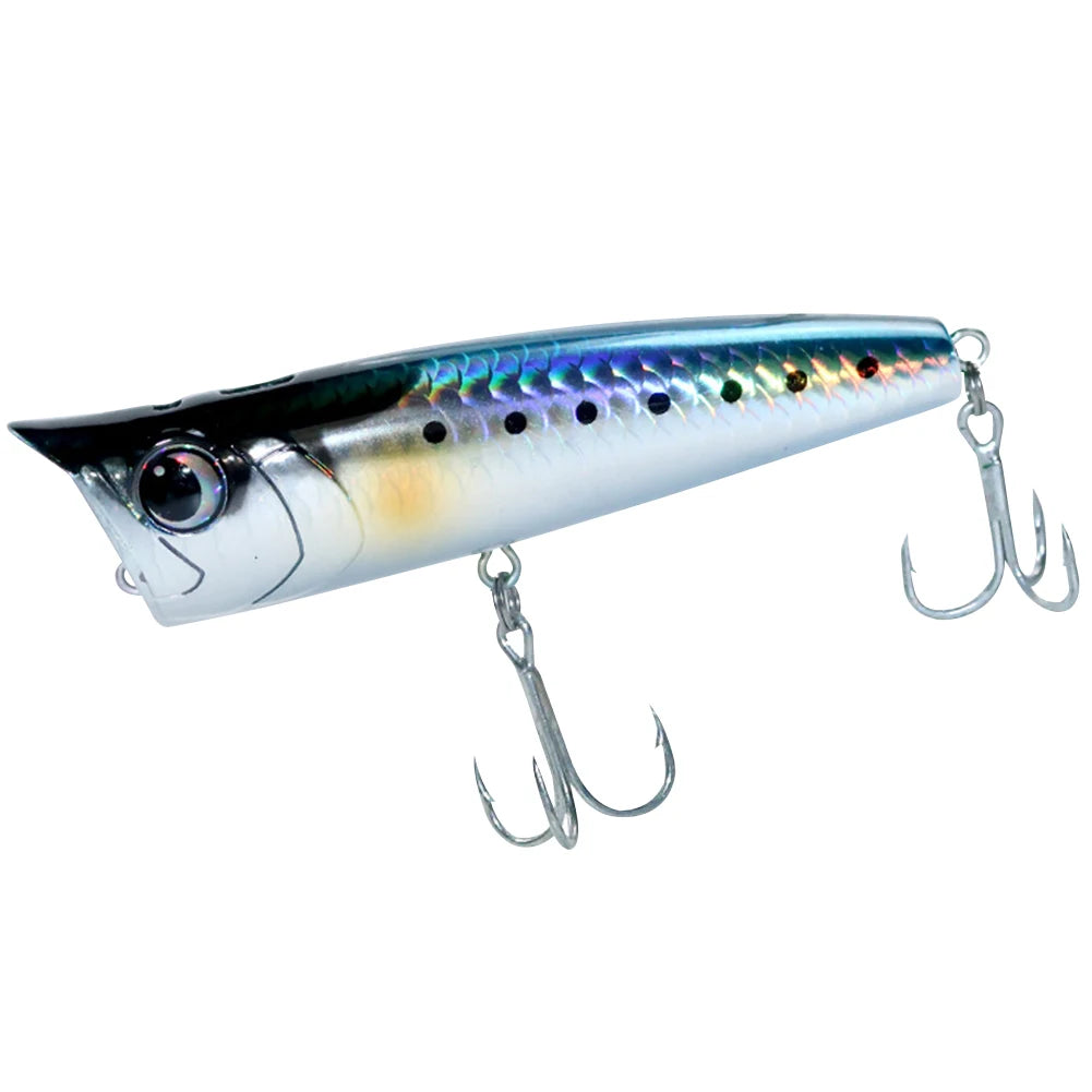 90mm 15g Popper Fishing Lure — 3D Eyes Floating Swimbait Fishing Lures Peaceful Pleasures Health and Wellness Black Yellow United States