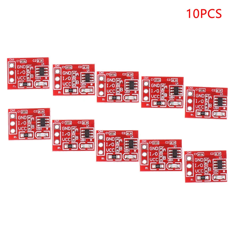 New 10pcs/lot TTP223 Touch Button Switch Capacitive Sensor Module Self-Locking/No-Locking Single Channel TTP223-BA6 For Arduino Peaceful Pleasures Health and Wellness 10PCS 0