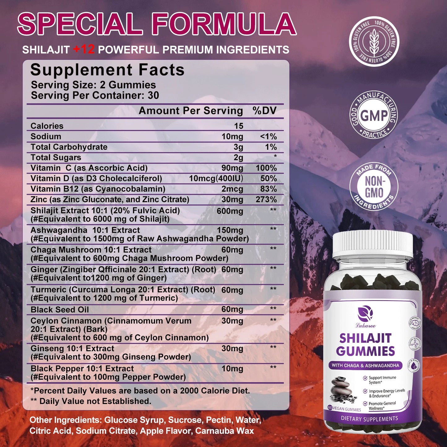 Himalayan Shilajit Gummies 13-in-1 – 60ct Peaceful Pleasures Health and Wellness