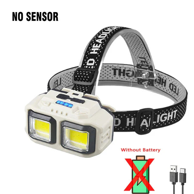 KDULIT LED Headlamp 4 Modes Sensor Type-C Rechargeable IPX4