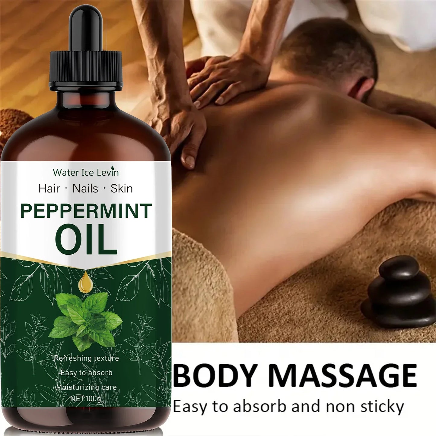 100g Peppermint Essential Oil – Natural, Moisturizing, Hypoallergenic