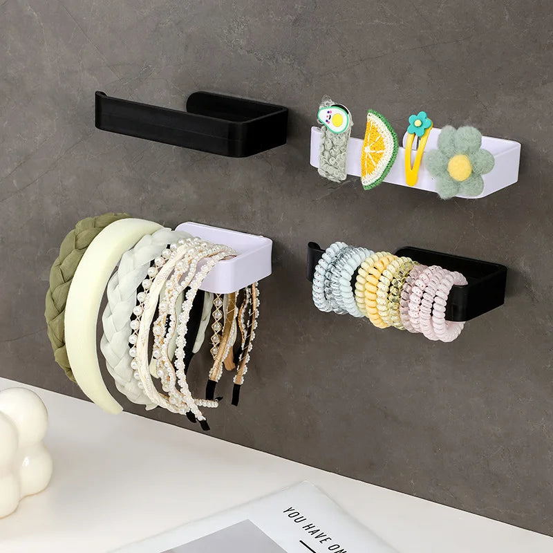 Self-Adhesive Black Toilet Paper Holder – No-Drill Wall Mount