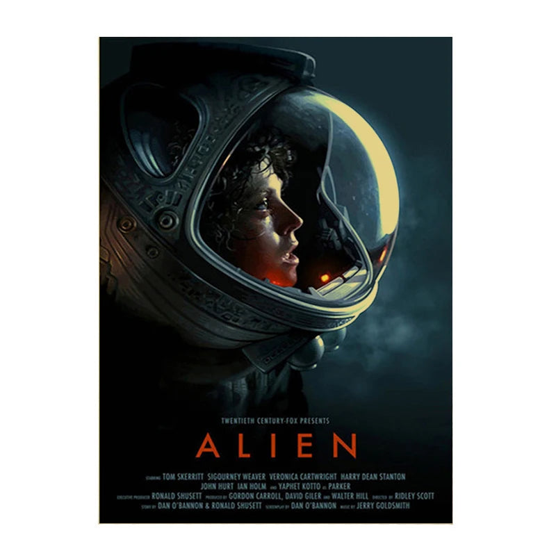 Retro Horror Movie Poster Canvas Wall Art | Unframed Print