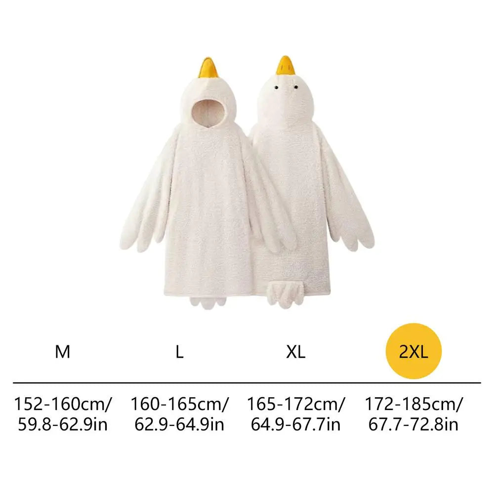 Goose Wearable Blanket Hooded Onesie – Adults & Kids + Shoes