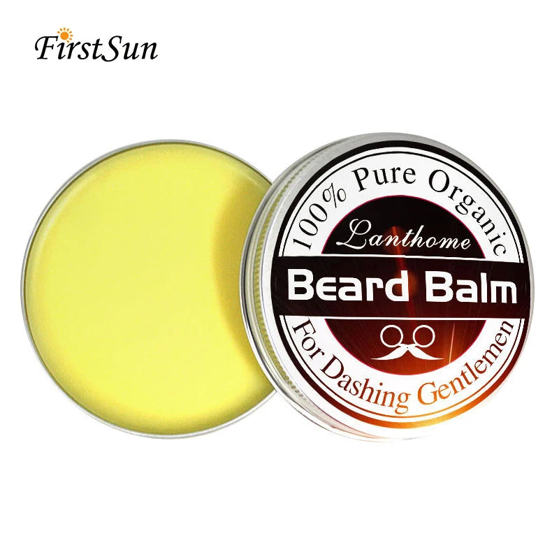 Natural Beard Balm Wax Beard Growth Oil for Men Moisturizing Smoothing Beard Styling Professional Care Cream Skin Care Peaceful Pleasures Health and Wellness