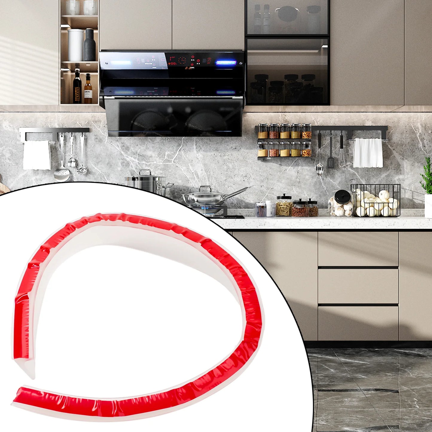 Silicone Shower Barrier Bathroom Water Stopper Retaining Strip